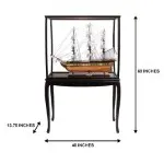 T012B USS Constitution Large With Floor Display Case 